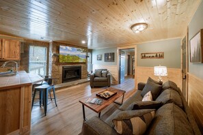 تلفزيون، مدفأة، مكتب