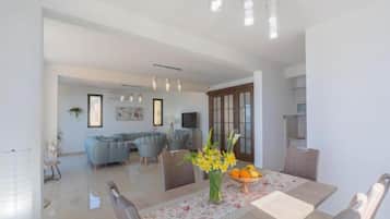 Panoramic Villa | Living area | 32-inch LCD TV with cable channels