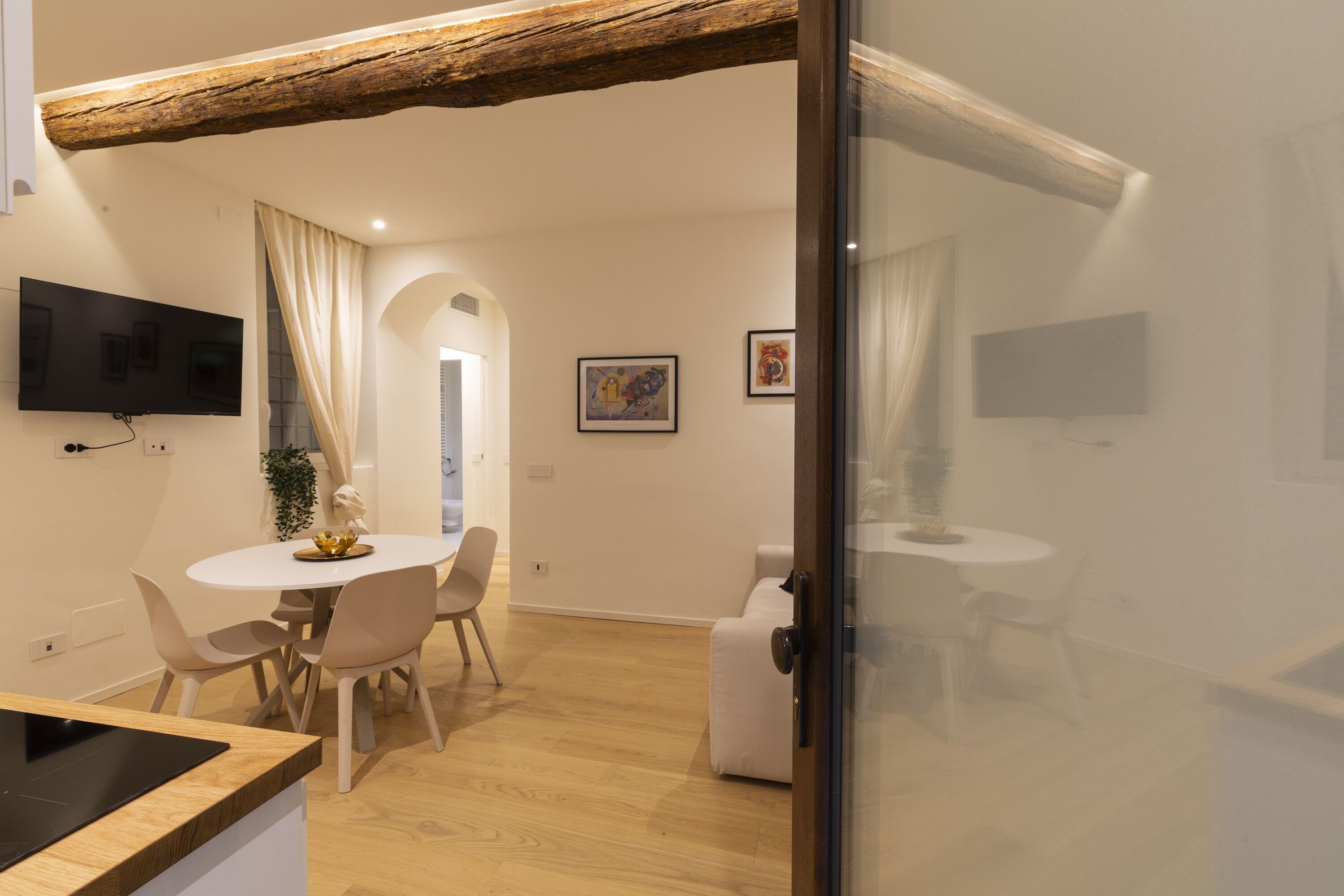 Comfort Apartment | Living area | 43-inch Smart TV with digital channels