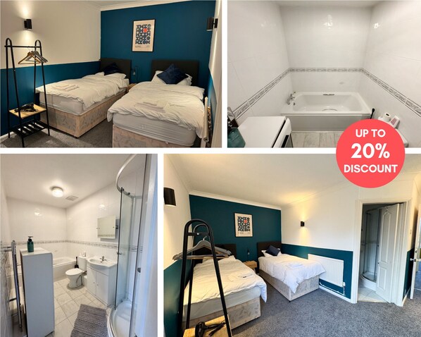 3 slaapkamers, een strijkplank/strijkijzer, reisbedje, wifi