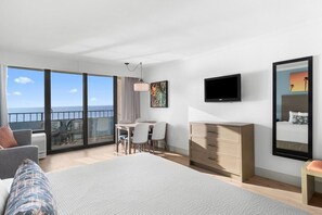 Internet, bed sheets - Newly Renovated 6th Floor Oceanfront King Room (Myrtle Beach)