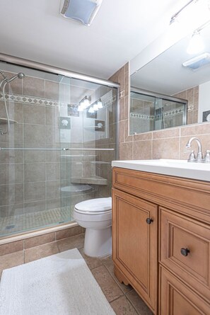Douche, serviettes fournies