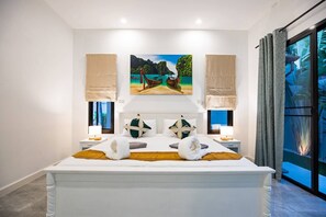 3 bedrooms, iron/ironing board, WiFi, bed sheets - Air-conditioned Villa with Pool Near Rawai Beach (Phuket 8310 Thailand)