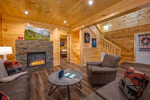 Smart-tv en een open haard