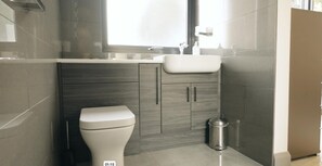 Casa | Banheiro | Chuveiro, secador de cabelo, toalhas de banho 