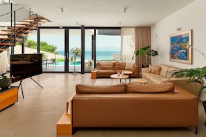 Living area - Brand new villa /4 bedrooms/4baths/private pool/sea access (Sucuraj Hvar)