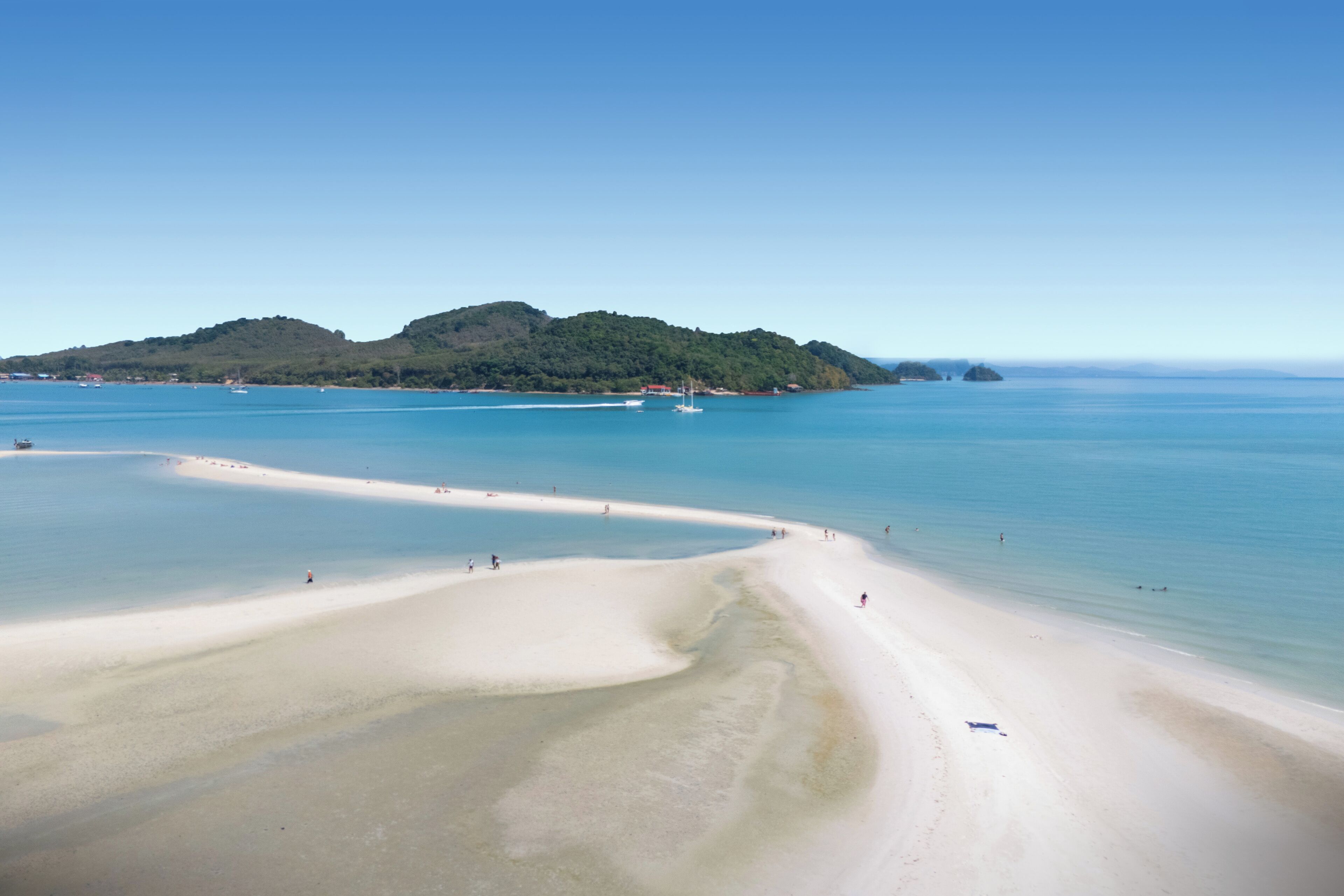 Utsikt mot strand/hav