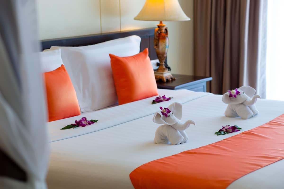 Deluxe Double Room with Pool Access | 1 bedroom, in-room safe, individually decorated, desk