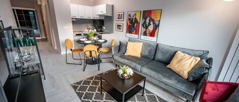 Apartment (Cicha 12/8A) | Living area | Flat-screen TV