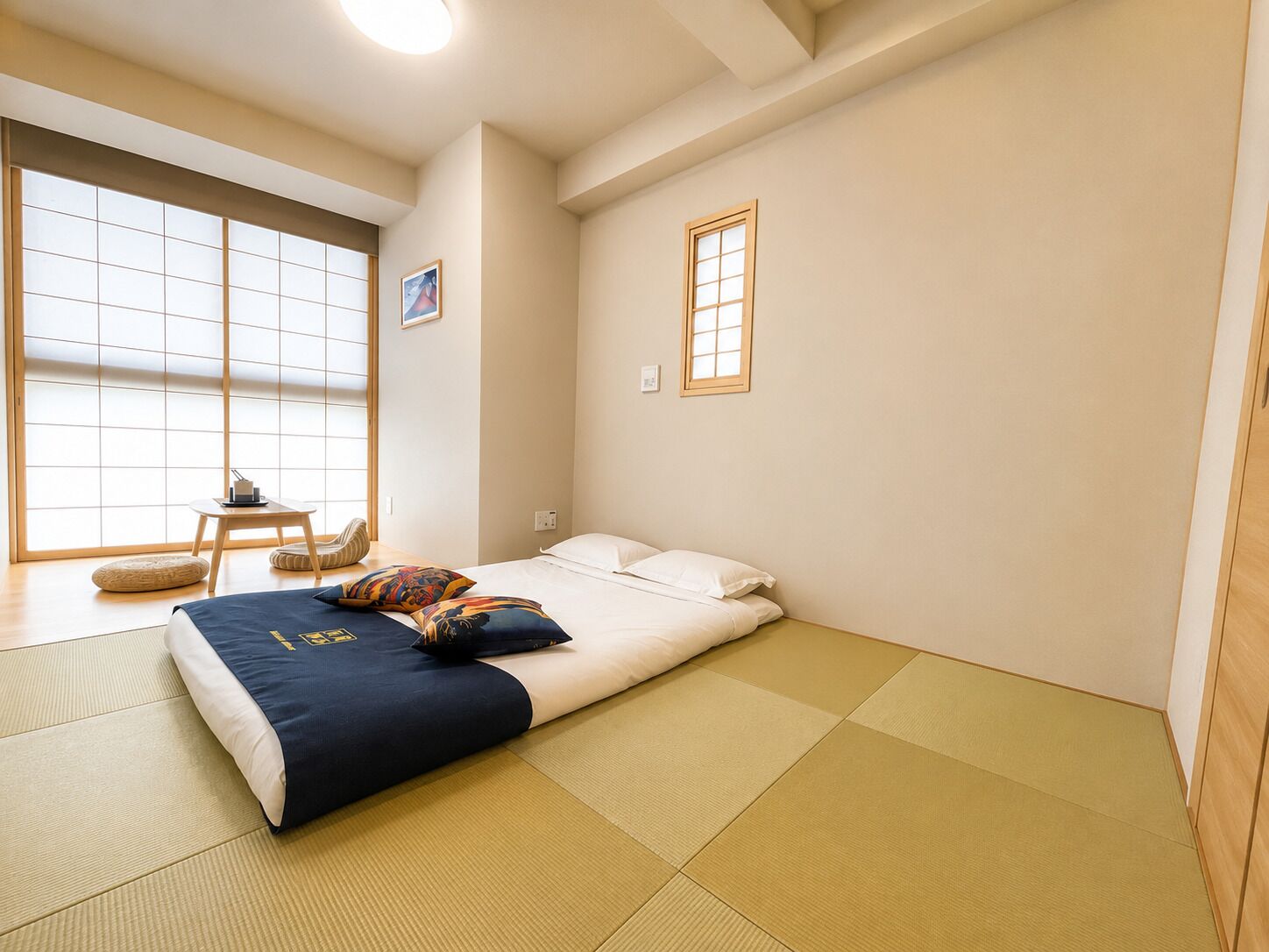 Roupas de cama premium, cofres nos quartos, individualmente decorados