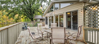 Riverfront Brookston Retreat w/ Deck & River Tubes