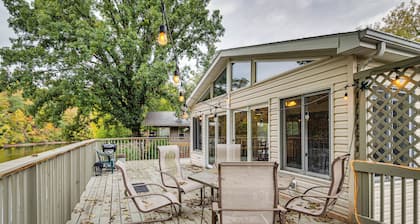 Riverfront Brookston Retreat w/ Deck & River Tubes