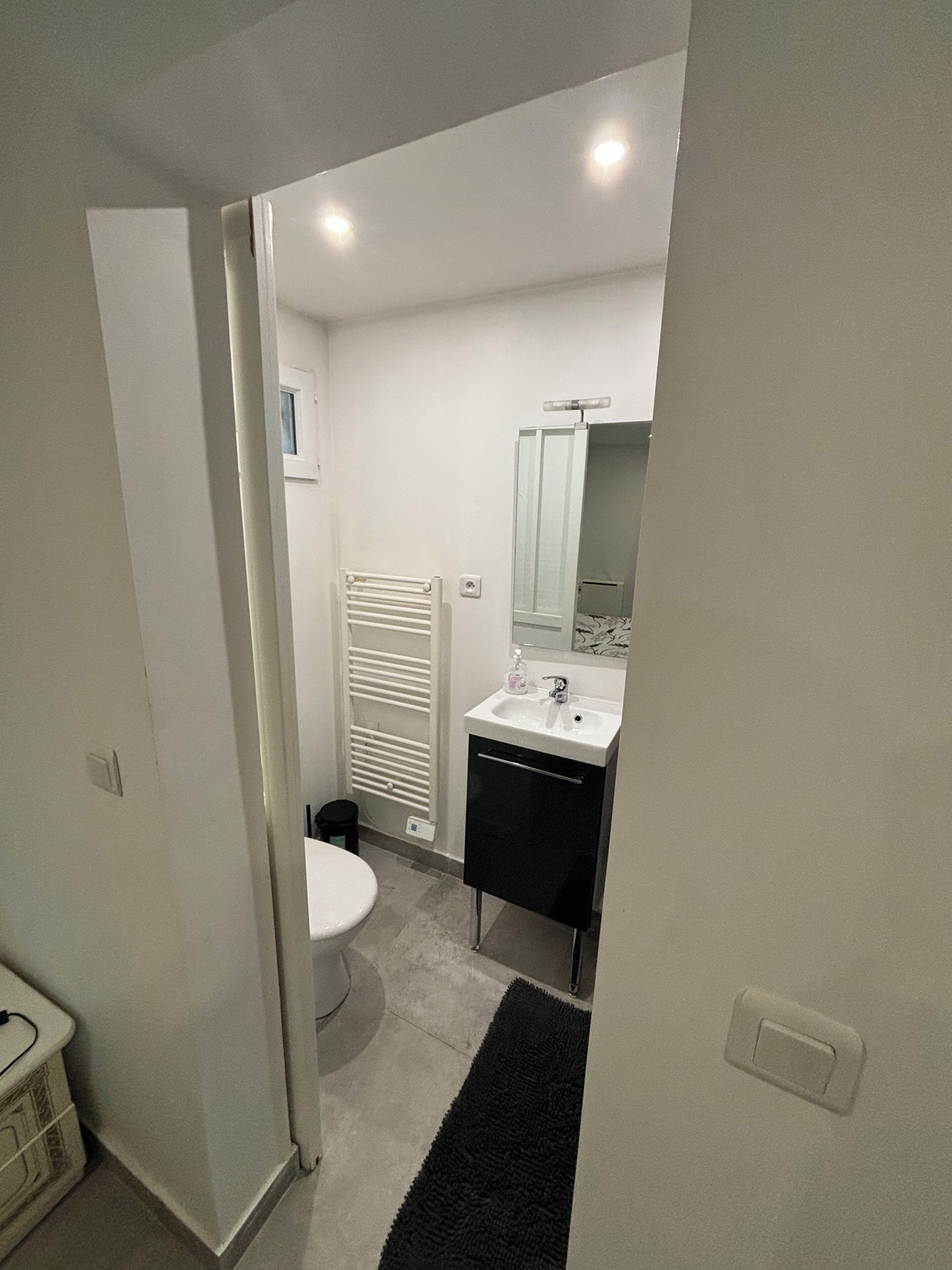 Serviettes fournies, savon, papier toilette