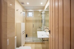 Secadora de cabello, toallas, shampoo 