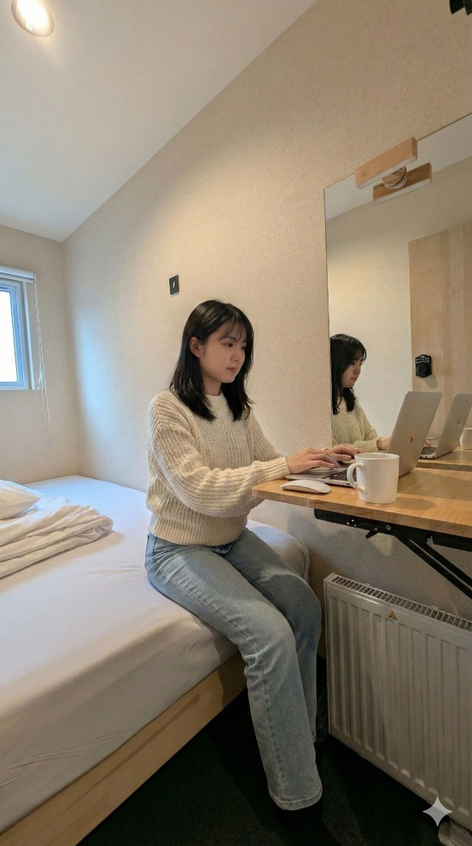 이코 노미 캐빈 | 노트북 작업 공간, 암막 커튼, 무료 WiFi, 침대 시트