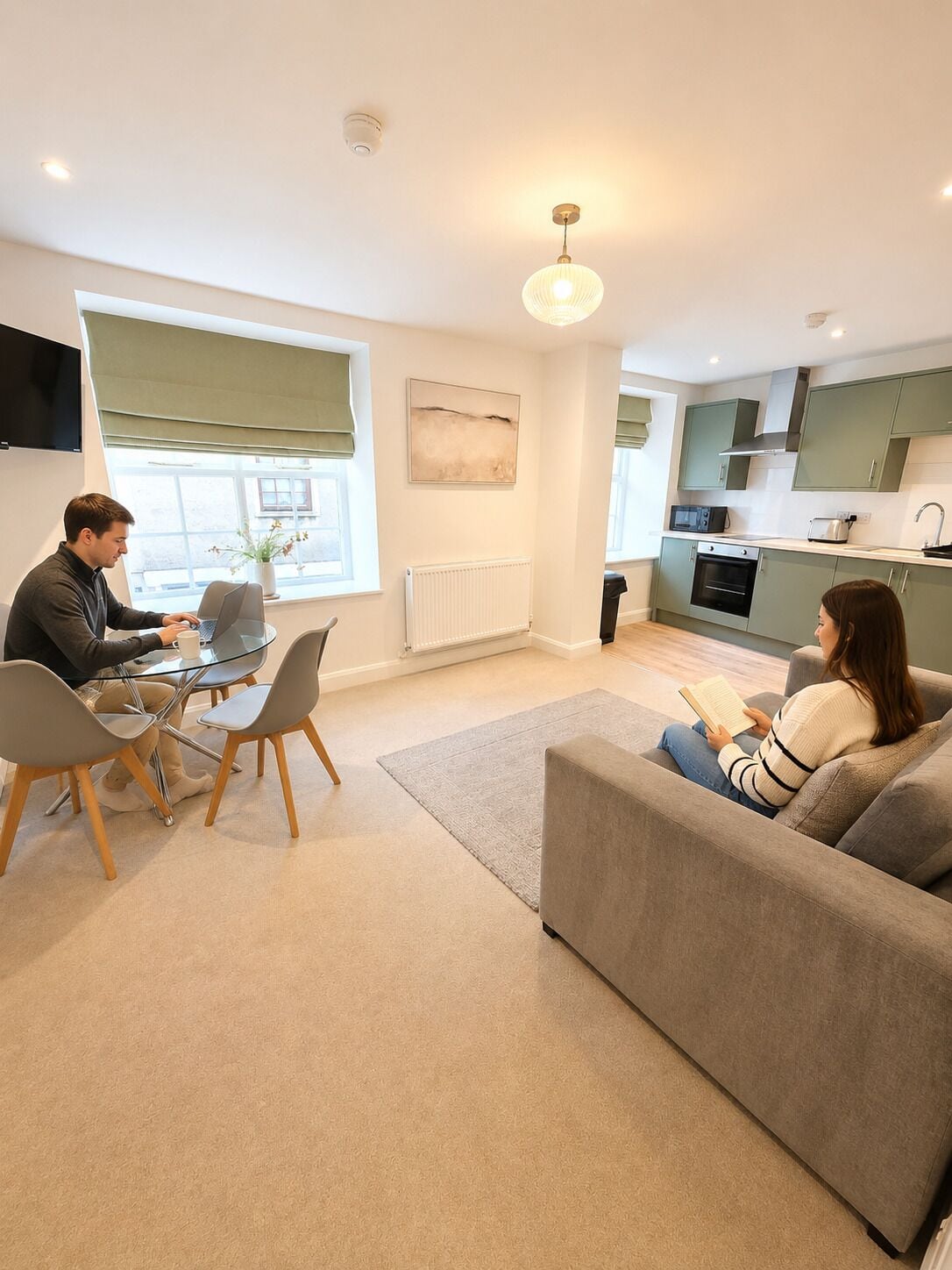 Apartment 8 Langdale | Woonruimte | Een 32-inch smart-tv met digitale zenders