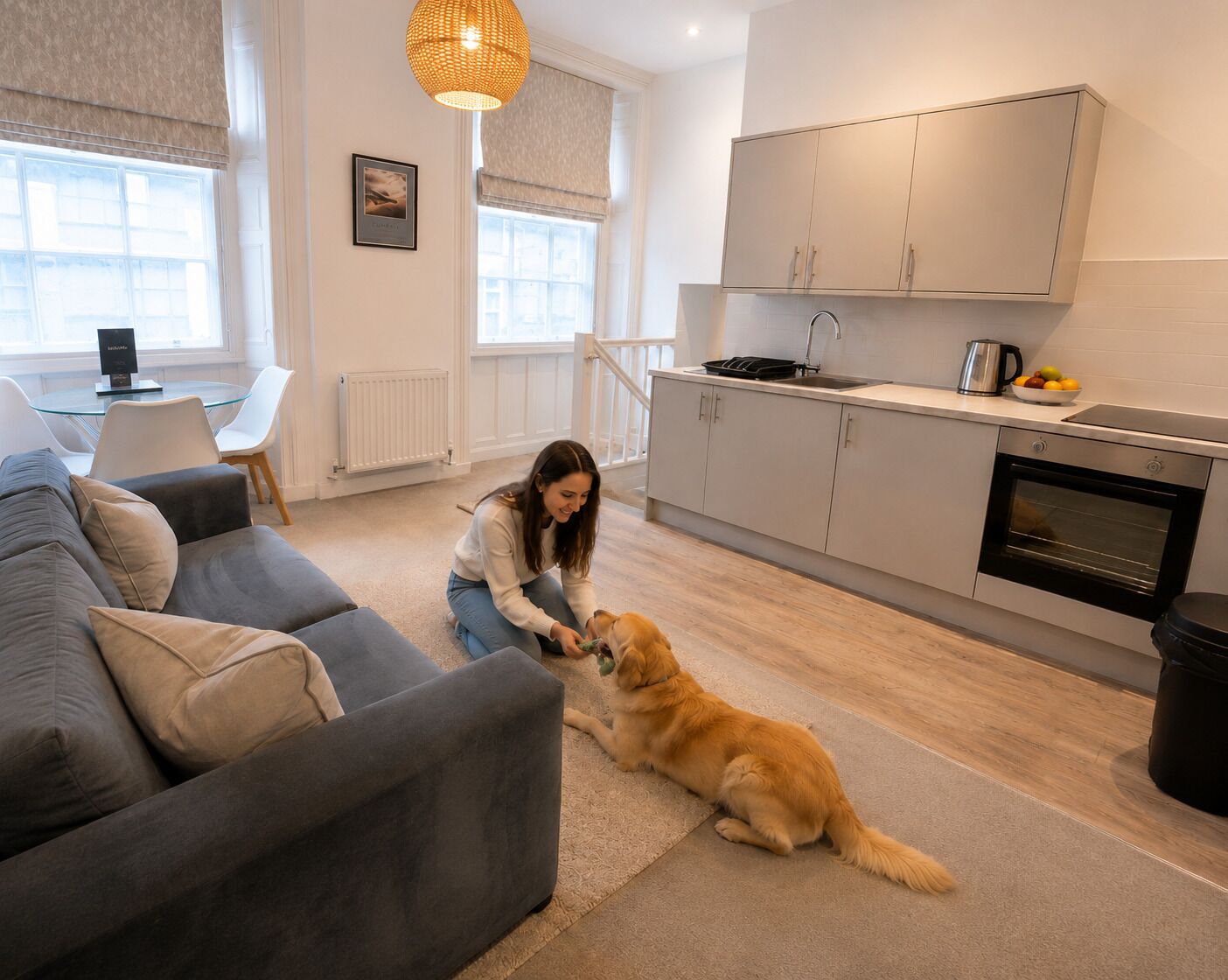Apartment 2 Coniston (Pet Friendly) | Living area | 32-inch Smart TV with digital channels