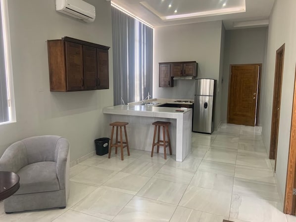 Apartment | Living area | 32-inch Smart TV with digital channels, heated floors