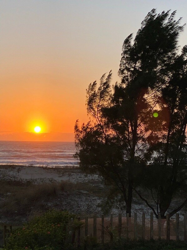 En la playa, arena blanca
