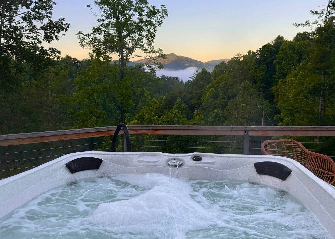 Outdoor spa tub