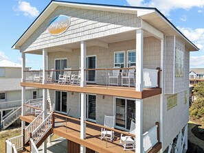 Exterior - Ocean views from every room w/ Elevator & Private Beach Access! Linens included (Surf City)