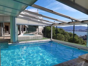 Indoor pool, outdoor pool