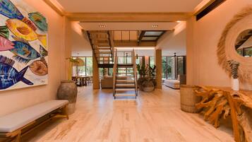 Luxury Villa | Living area | 50-inch Smart TV with digital channels, Netflix, streaming services