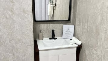 Towels, soap, shampoo