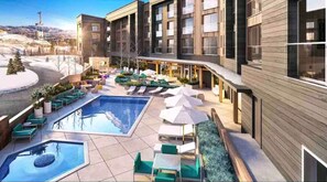 屋外プール、温水プール