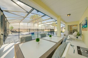 Outdoor pool, a heated pool - 606-Huge 5 Bed Vacation Rental Home with Private Pool Newly Renovated and Clean! (Kissimmee)