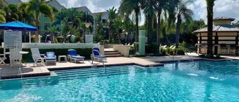 Outdoor pool, a heated pool