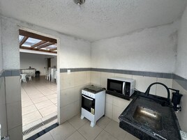 Mini-fridge, dining tables