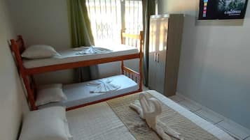 Basic Quadruple Room, 1 Bedroom, Accessible | Bathroom | Shower, free toiletries, hair dryer, towels