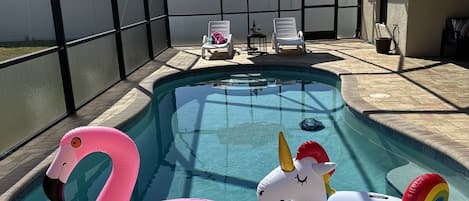 A heated pool