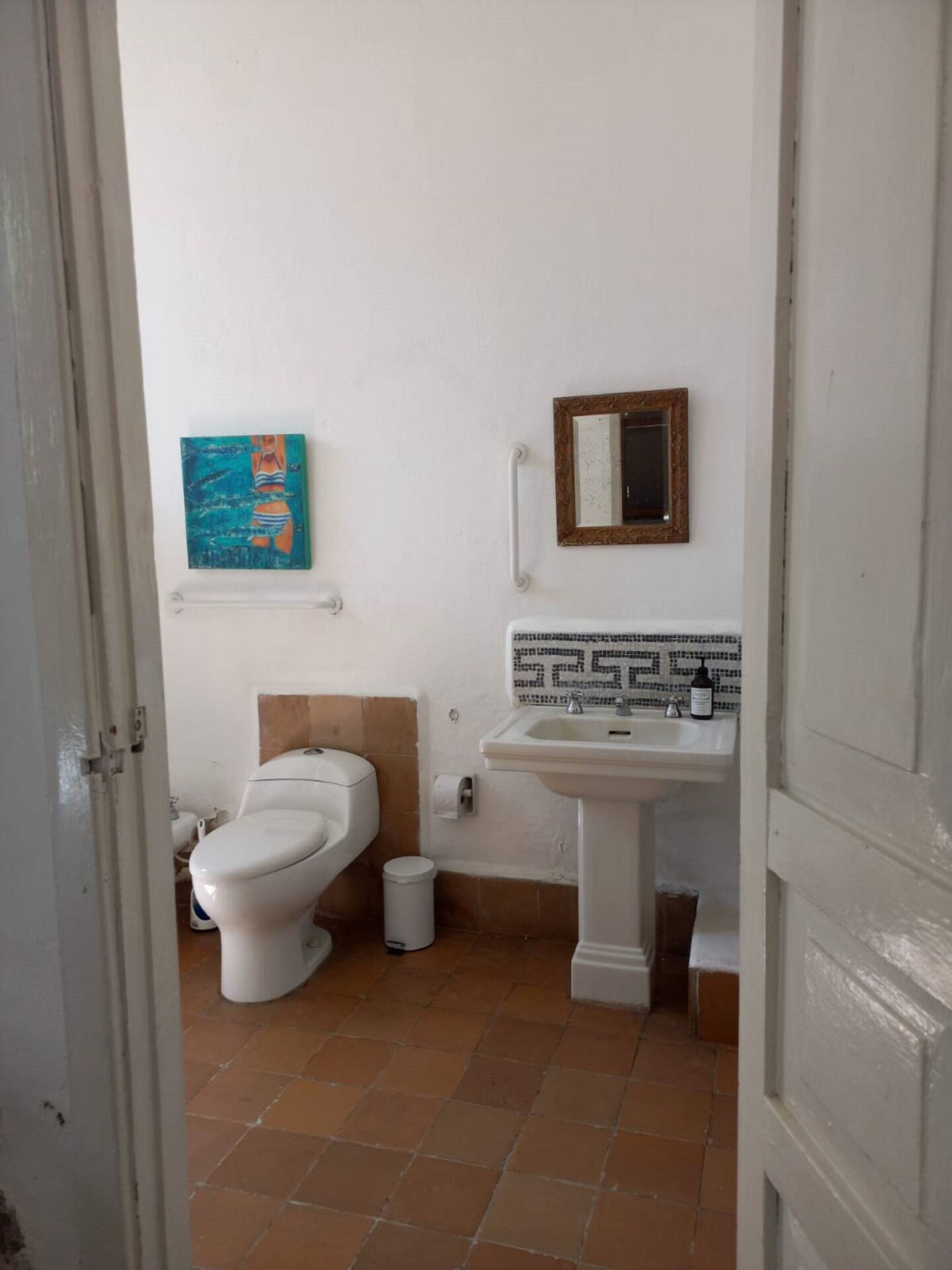 standard quadruple room | bathroom | shower, rainfall showerhead, hair dryer, heated floors