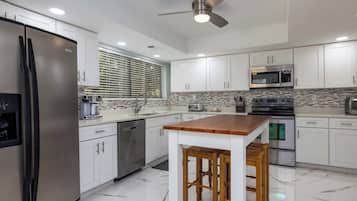 Microwave, oven, stovetop, dishwasher