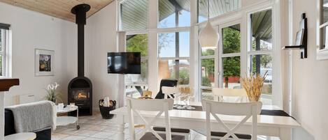 TV connectée, cheminée