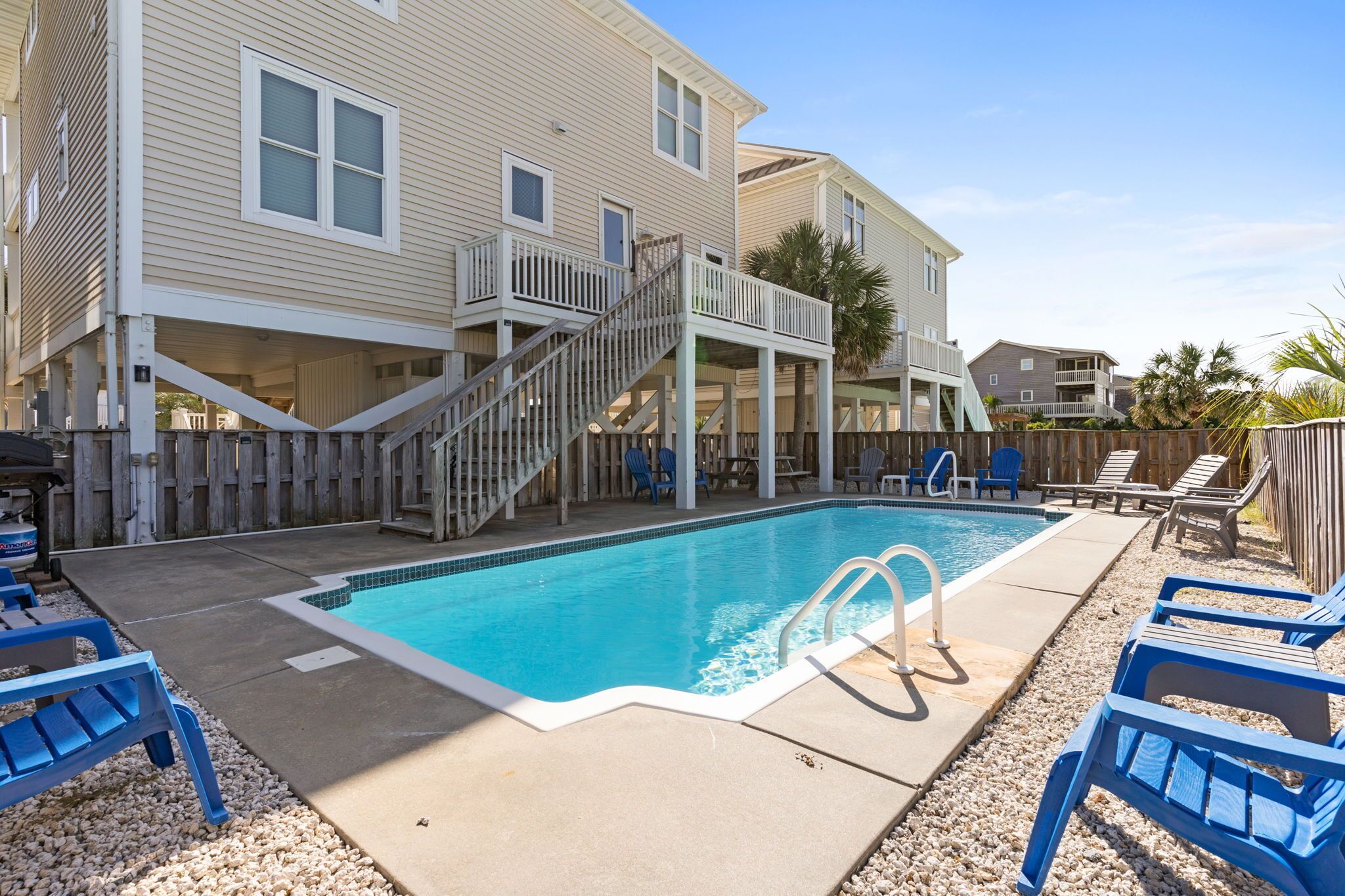 A heated pool
