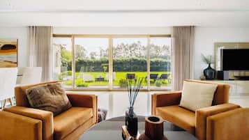 Televisión y chimenea