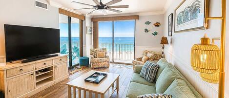Smart TV, DVD player, books, offices