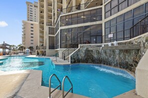 Indoor pool - Phoenix I 1047: gulf-front, 2/2, A+ amenities (Orange Beach)
