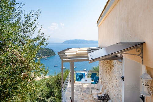 Penelope Stone: Charming 2-story House above Kalami, Corfu
