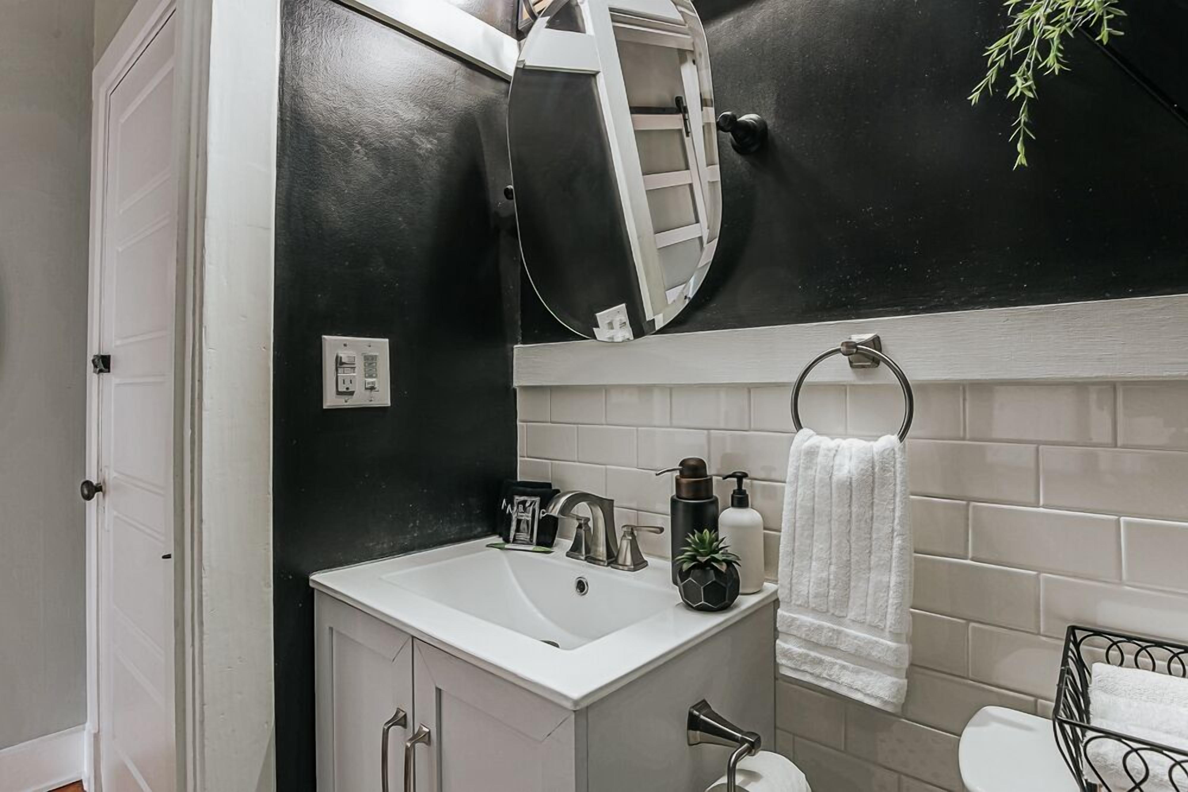 Hair dryer, towels