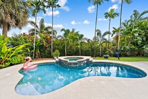 A heated pool