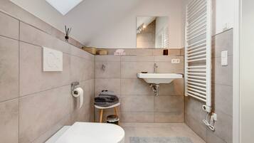 Dusche, Haartrockner, Handtücher