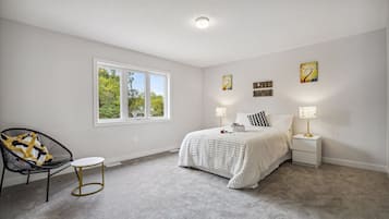 4 bedrooms, iron/ironing board, travel cot, WiFi