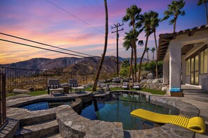 A heated pool - NEW! Villa Mariposa: Secluded Luxury, Spectacular Views (Palm Springs)