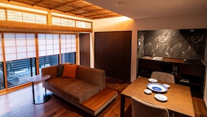 YABANE: Traditional "Machiya" Two-Storey Suite with Courtyard, Connecting Room,74sqm, Non-Smoking | Free minibar, laptop workspace, free WiFi, bed sheets - Auberge Homachi Mikuniminato (Sakai)