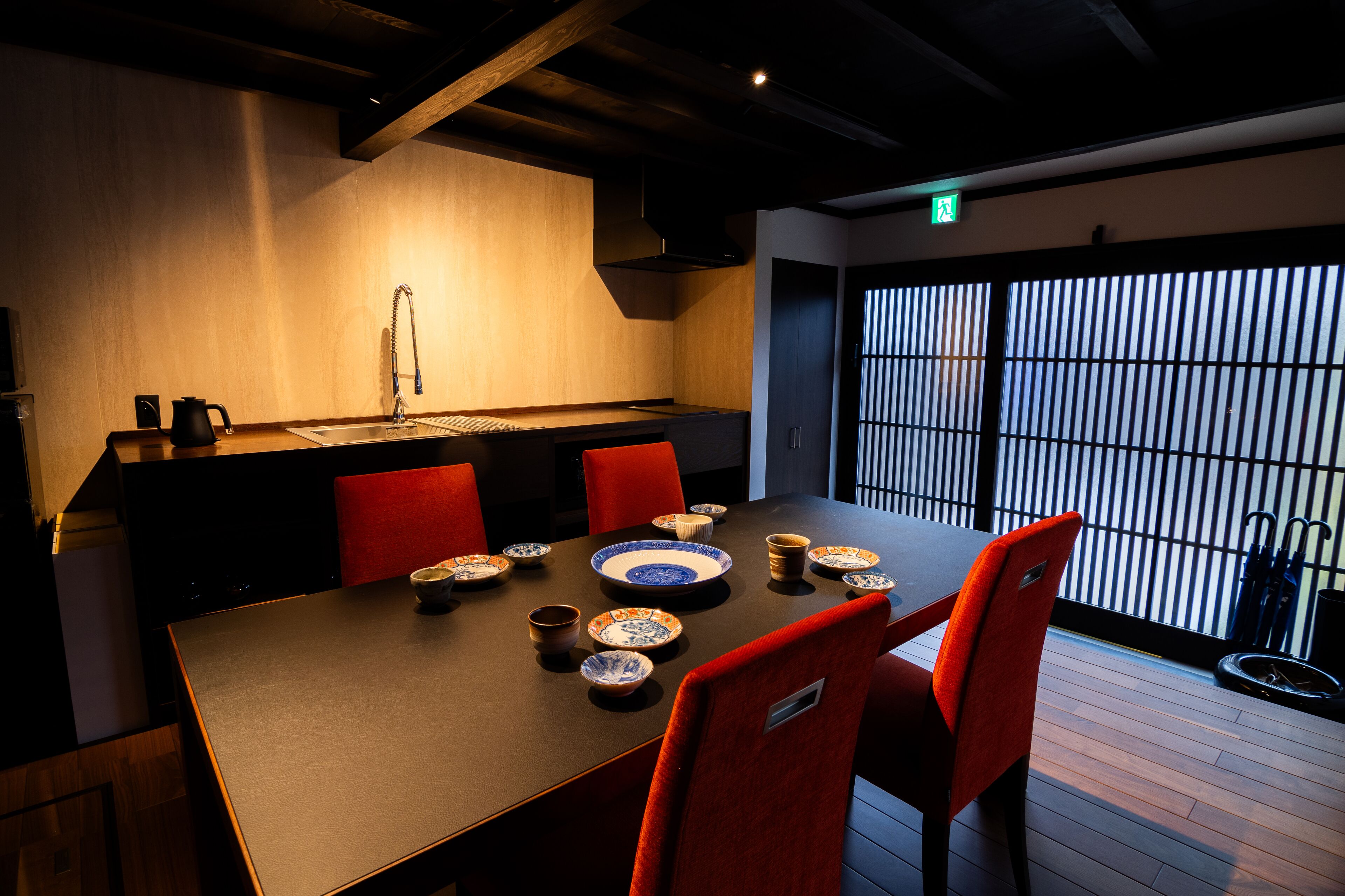 KONOJI: "Machiya" Two-Storey Suite with Tatami Room, Wood Deck, Courtyard, 108sqm, Non-Smoking | Free minibar, laptop workspace, free WiFi, bed sheets
