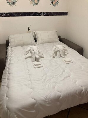 3 habitaciones, tabla de planchar con plancha, cuna de viaje y wifi 